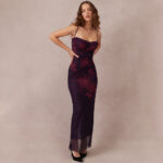 Shaira™ | Robe de Soirée Florale - Élégance Royale et Confort Luxueux