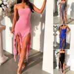 Irys™ | Robe Moulante à Volants - Élégance et Confort Assurés