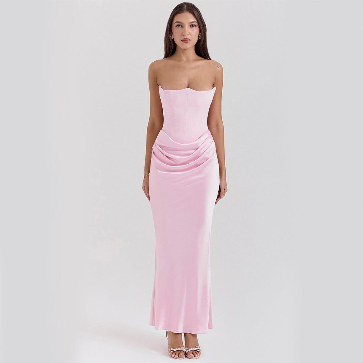 Yara™ | Robe Satin Vintage - Élégance Intemporelle et Confort Luxueux - Image 5