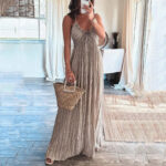 Capucine™ | Robe Bohème Chic avec Dos Nu et Plis Élégants - Image 2