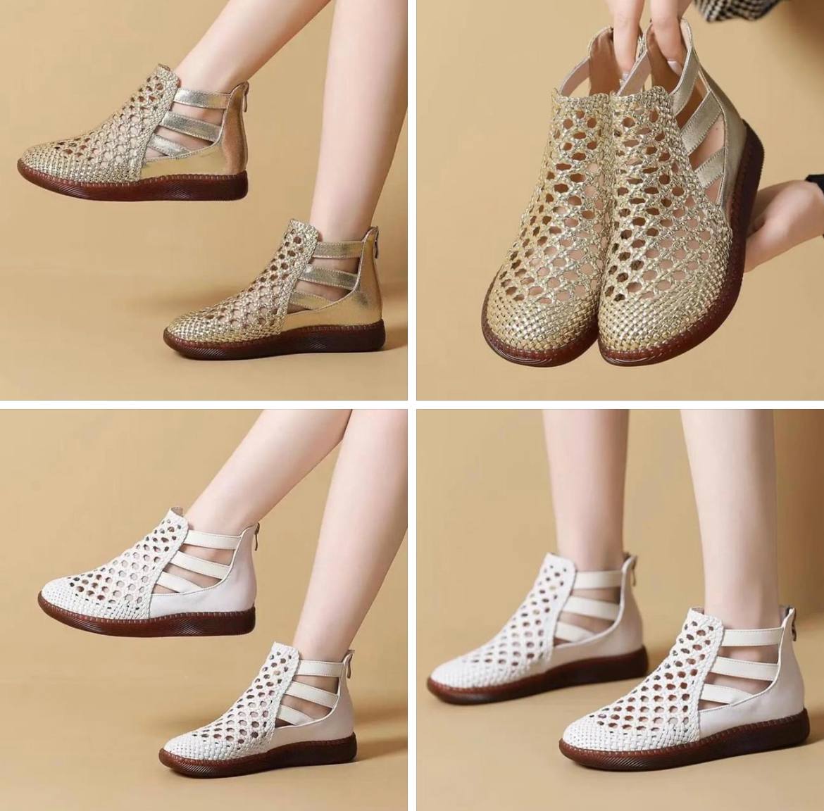 photo1705976256_1.jpg Lusitta™ | Bottes Sandales femme en cuir véritable - Image 1